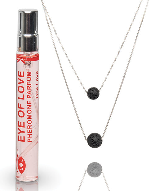 Eye Of Love Pheromone Parfum Necklace Double Drop - 10 Ml Silver Setting The Mood - Tophatter Daily Deals