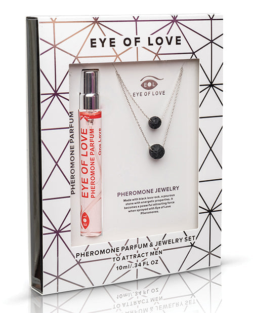 Eye Of Love Pheromone Parfum Necklace Double Drop - 10 Ml Silver Setting The Mood - Tophatter Daily Deals