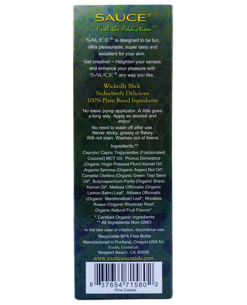 Sauce Coconut Massage Oil - 2 Oz Pina Colada Massage Oils, Lotions, Creams And Gels - Tophatter Daily Deals