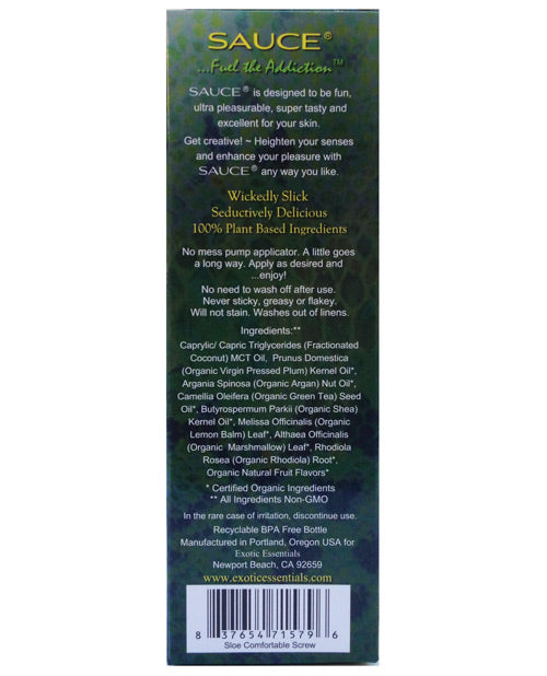 Sauce Coconut Massage Oil - 2 Oz Sloe Comfortable Screw Massage Oils, Lotions, Creams And Gels - Tophatter Daily Deals