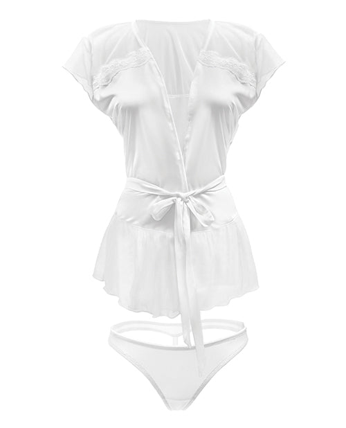 Premiere Soft Micro Bed Jacket & Panty White 2x All Undergarments - Tophatter Daily Deals