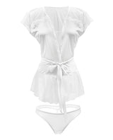 Premiere Soft Micro Bed Jacket & Panty White 2x All Undergarments - Tophatter Daily Deals