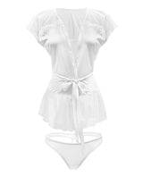 Premiere Soft Micro Bed Jacket & Panty White 3x All Undergarments - Tophatter Daily Deals