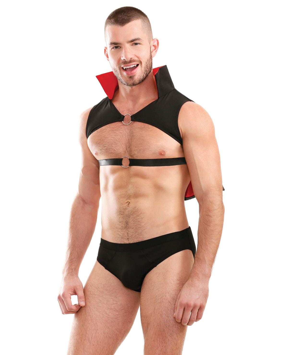 Mens Play Dragula Harness Cape & Underwear Black Md Default Title Undergarments - Tophatter Daily Deals