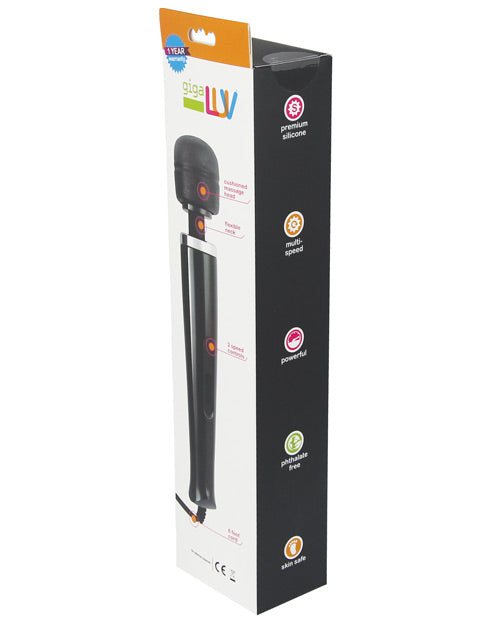 Gigaluv Chirapsia Power Wand W-10' Cord - 10 Function Black Magic Wands - Tophatter Daily Deals