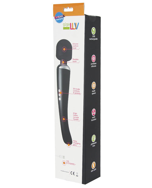 Gigaluv Chirapsia Rechargeable Wand - Black Magic Wands - Tophatter Daily Deals