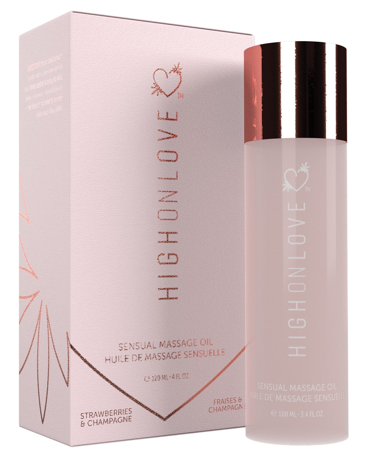 High On Love Hemp Massage Oil - Strawberries Default Title Massage Oils, Lotions, Creams And Gels - Tophatter Daily Deals
