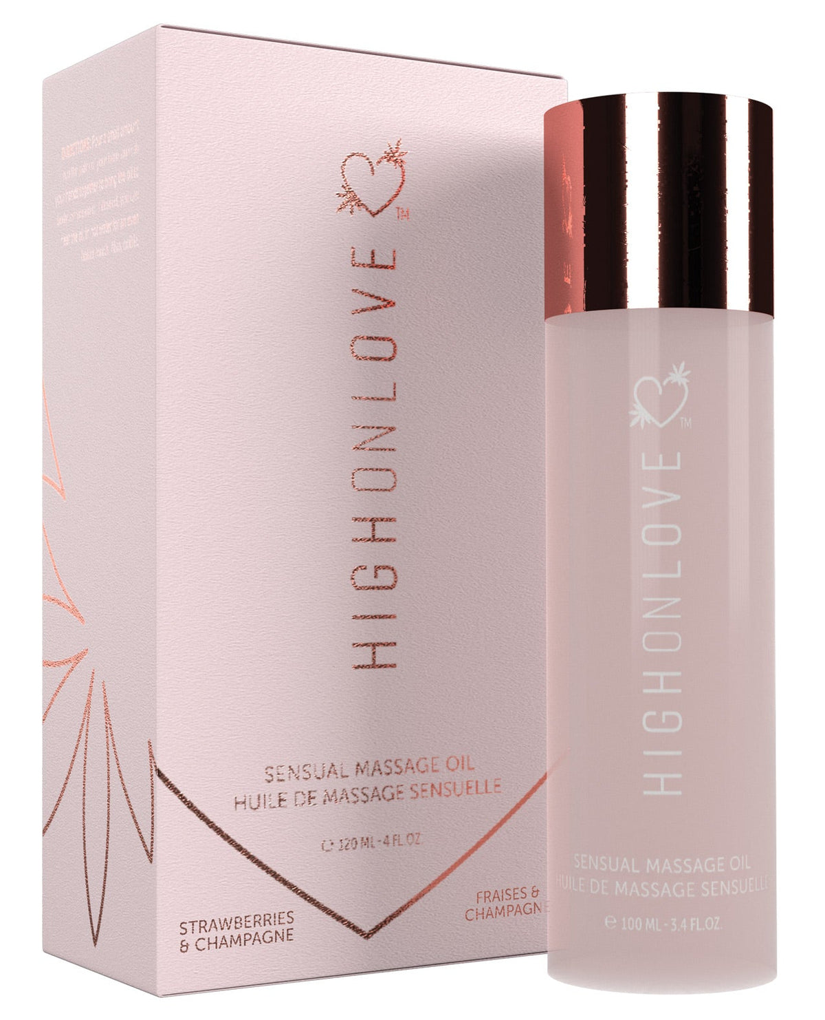 High On Love Hemp Massage Oil - Strawberries Default Title Massage Oils, Lotions, Creams And Gels - Tophatter Daily Deals