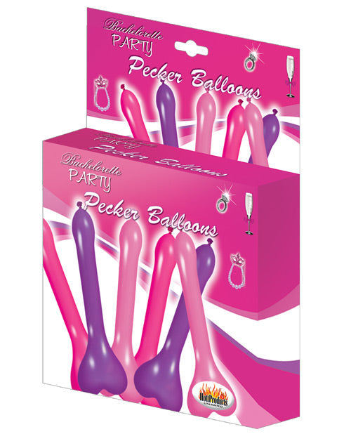 Pecker Balloons - Asst. Colors Box Of 6 Default Title Bachelorette & Party Supplies - Tophatter Daily Deals