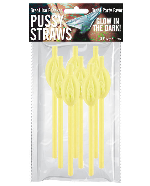 Pussy Straws - Glow-in-the-dark Pack Of 8 Default Title Bachelorette & Party Supplies - Tophatter Daily Deals