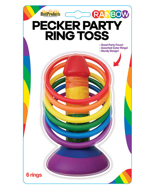 Rainbow Pecker Party Ring Toss Default Title Bachelorette & Party Supplies - Tophatter Daily Deals