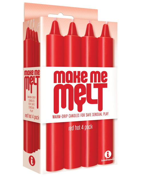 The 9's Make Me Melt Sensual Warm Drip Candles - Red Hot Pack Of 4 Default Title Setting The Mood - Tophatter Daily Deals
