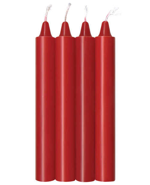 The 9's Make Me Melt Sensual Warm Drip Candles - Red Hot Pack Of 4 Setting The Mood - Tophatter Daily Deals
