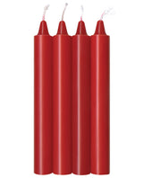 The 9's Make Me Melt Sensual Warm Drip Candles - Red Hot Pack Of 4 Setting The Mood - Tophatter Daily Deals