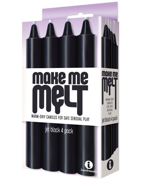 The 9's Make Me Melt Sensual Warm Drip Candles - Jet Black Pack Of 4 Default Title Setting The Mood - Tophatter Daily Deals