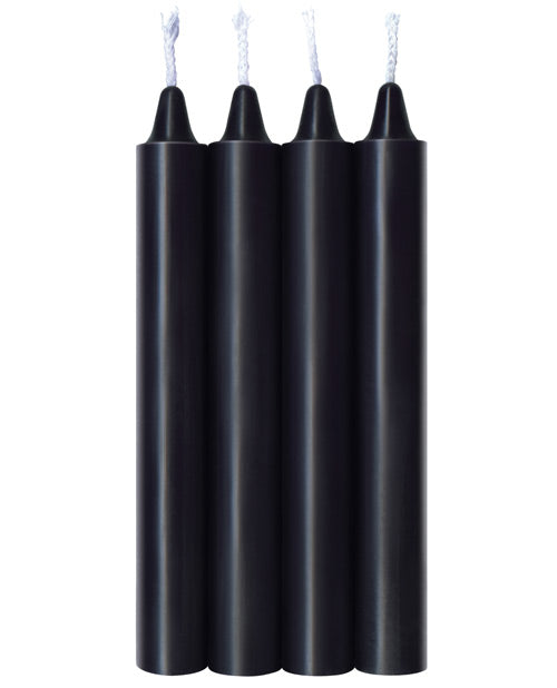 The 9's Make Me Melt Sensual Warm Drip Candles - Jet Black Pack Of 4 Setting The Mood - Tophatter Daily Deals