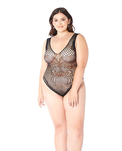 Knit & Patterned Teddy Black Qn Default Title All Undergarments - Tophatter Daily Deals