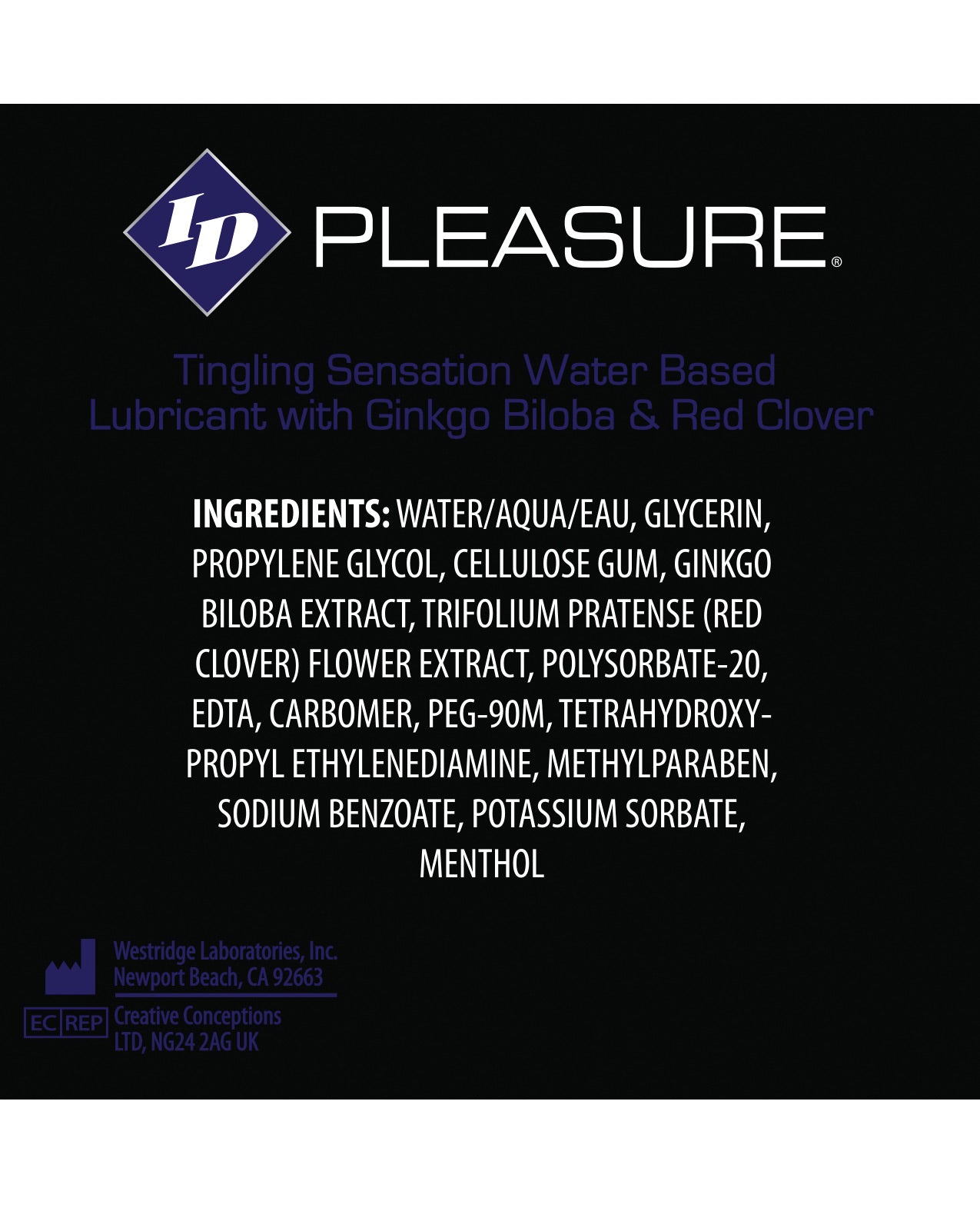 Id Pleasure Waterbased Tingling Lubricant - 12ml Tube Lubes - Tophatter Daily Deals