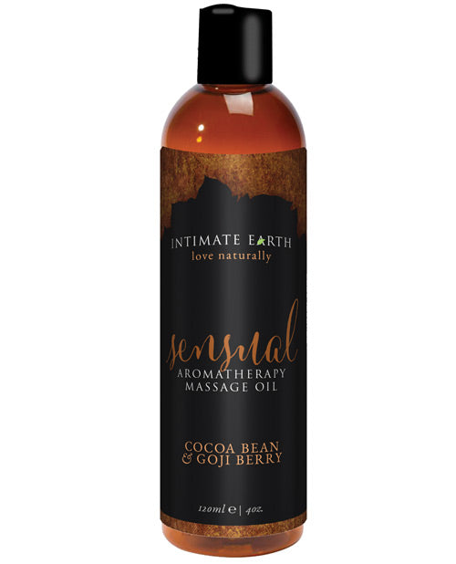 Intimate Earth Sensual Massage Oil - 120 Ml Cocoa Bean & Gogi Berry Default Title Massage Oils, Lotions, Creams And Gels - Tophatter Daily Deals
