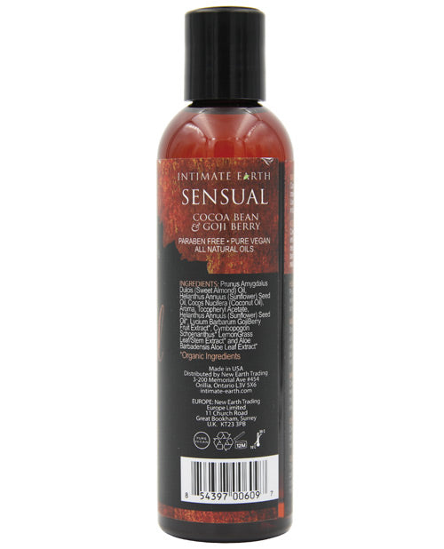 Intimate Earth Sensual Massage Oil - 120 Ml Cocoa Bean & Gogi Berry Massage Oils, Lotions, Creams And Gels - Tophatter Daily Deals