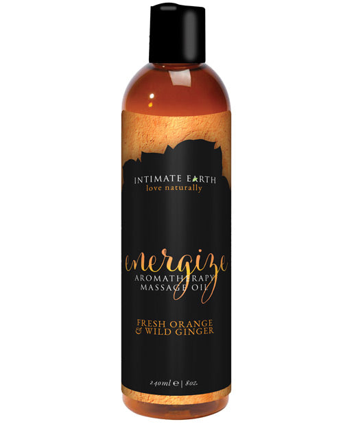 Intimate Earth Energize Massage Oil - 240 Ml Orange & Ginger Default Title Massage Oils, Lotions, Creams And Gels - Tophatter Daily Deals