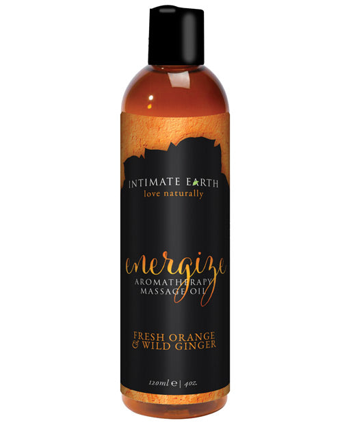 Intimate Earth Energizing Massage Oil - 120 Ml Orange & Ginger Default Title Massage Oils, Lotions, Creams And Gels - Tophatter Daily Deals
