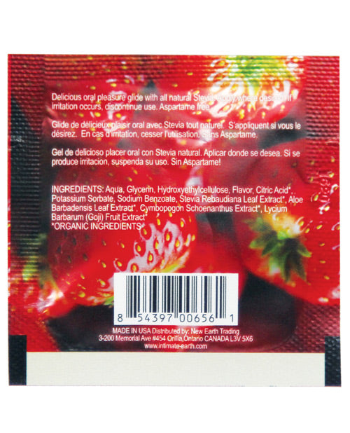 Intimate Earth Lubricant Fresh Strawberries - 3 Ml Foil Lubes - Tophatter Daily Deals