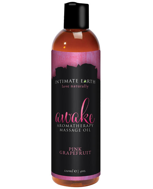Intimate Earth Awake Massage Oil - 120 Ml Black Pepper & Pink Grapefruit Default Title Massage Oils, Lotions, Creams And Gels - Tophatter Daily Deals