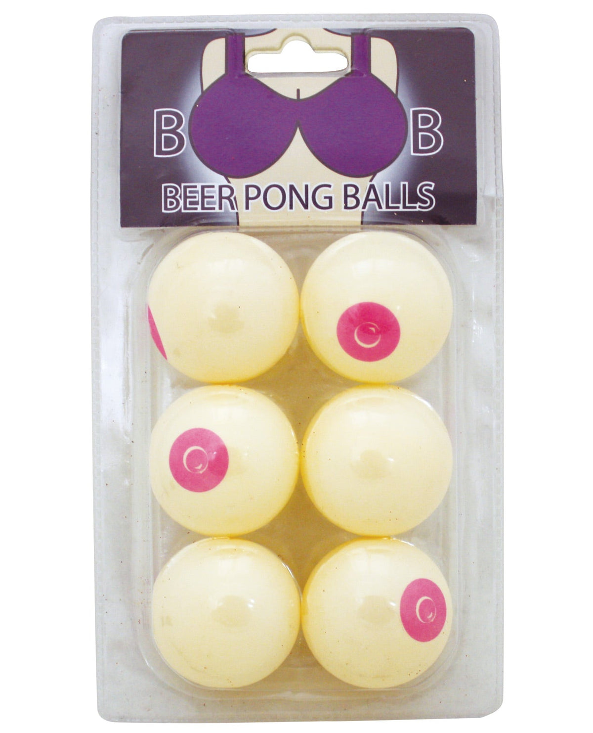 Boob Beer Pong Balls - Pack Of 6 Default Title Games For Parties - Tophatter Daily Deals