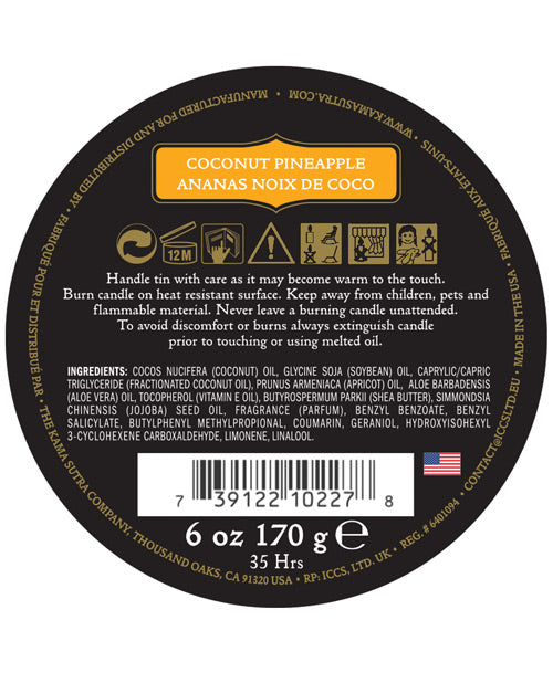 Kama Sutra Ignite Massage Candle - Coconut Pineapple Setting The Mood - Tophatter Daily Deals