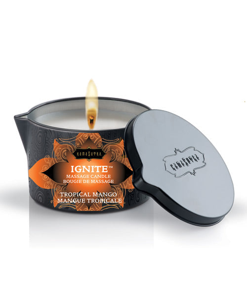 Kama Sutra Ignite Massage Candle - Tropical Mango Default Title Setting The Mood - Tophatter Daily Deals