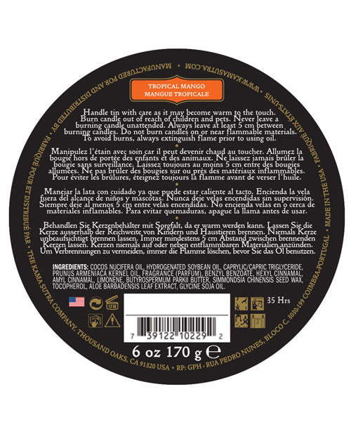 Kama Sutra Ignite Massage Candle - Tropical Mango Setting The Mood - Tophatter Daily Deals