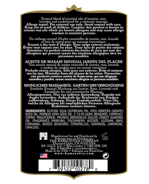 Kama Sutra Aromatics Massage Oil - 2 Oz Pleasure Garden Massage Oils, Lotions, Creams And Gels - Tophatter Daily Deals