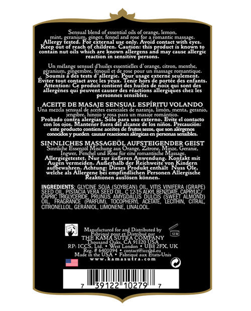 Kama Sutra Aromatics Massage Oil - 2 Oz Soaring Spirit Massage Oils, Lotions, Creams And Gels - Tophatter Daily Deals