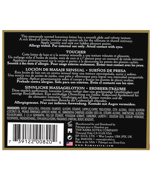 Kama Sutra Massage Lotion - Strawberry Dreams Massage Oils, Lotions, Creams & Gels - Tophatter Daily Deals