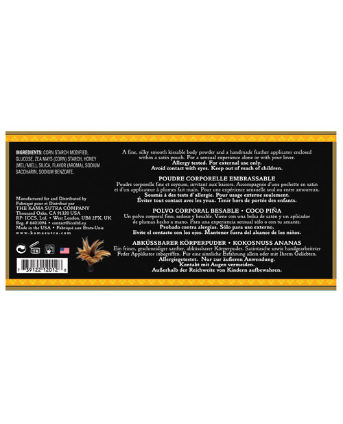 Kama Sutra Honey Dust - 6 Oz Coconut Pineapple Body Fun - Tophatter Daily Deals