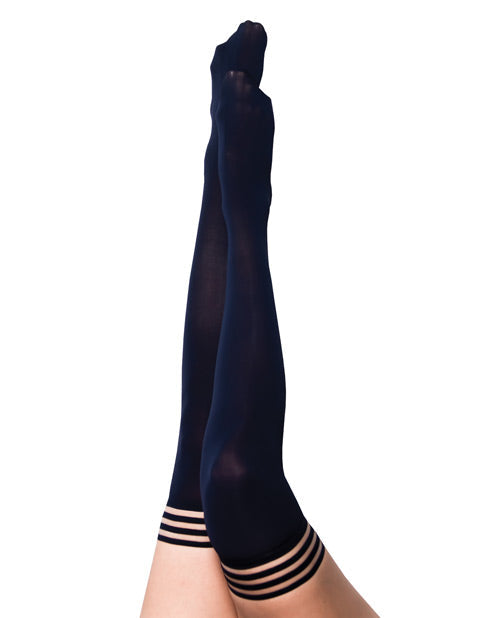 Kix'ies Selma Solid Opaque Navy B Default Title Undergarments - Tophatter Daily Deals