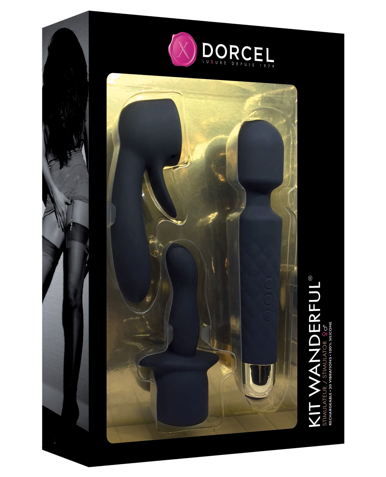 Dorcel Wanderful Kit - Black-gold Default Title Massage Oils, Lotions, Creams And Gels - Tophatter Daily Deals