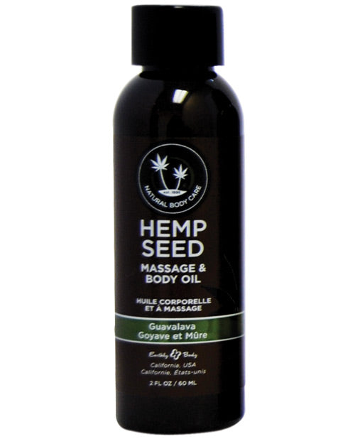 Earthly Body Massage & Body Oil - 2 Oz Guavalava Default Title Massage Oils, Lotions, Creams And Gels - Tophatter Daily Deals