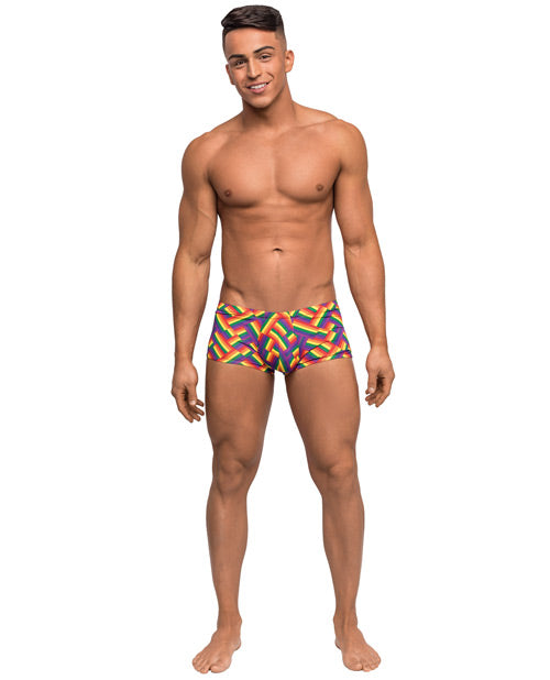 Pride Fest Contoured Pouch Mini Short Rainbow Xl Default Title Undergarments - Tophatter Daily Deals