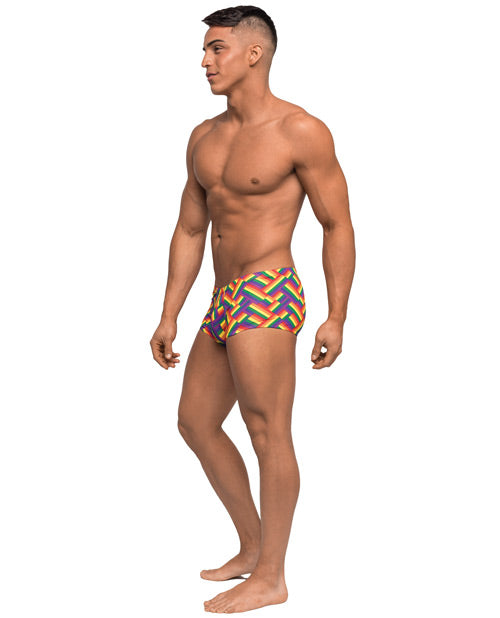 Pride Fest Contoured Pouch Mini Short Rainbow Xl Undergarments - Tophatter Daily Deals