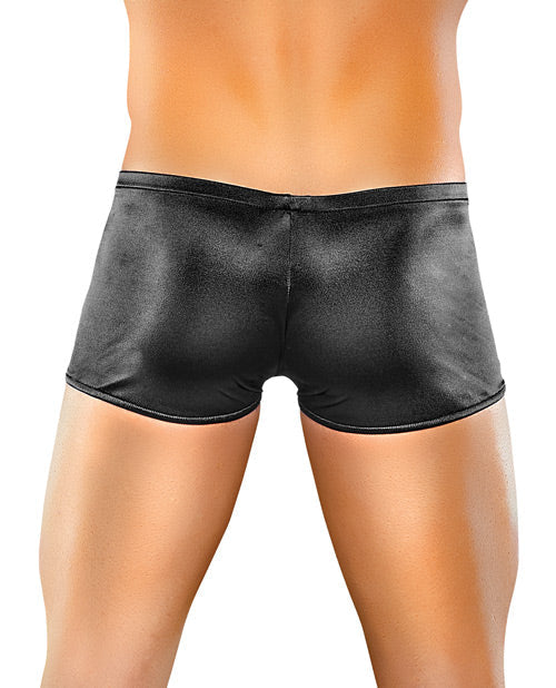Male Power Satin Lycra Boxer Black Medium Undergarments - Tophatter Daily Deals