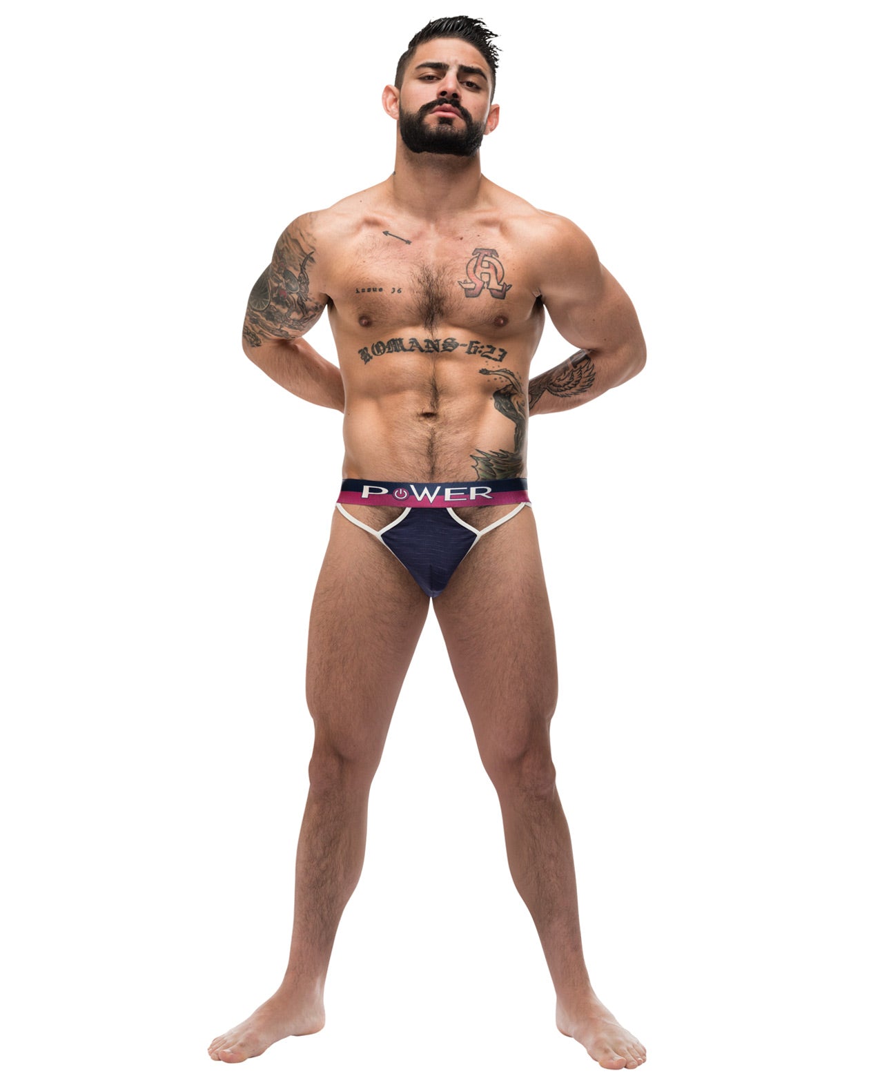 French Terry Cutout Thong Navy L-x Default Title Undergarments - Tophatter Daily Deals