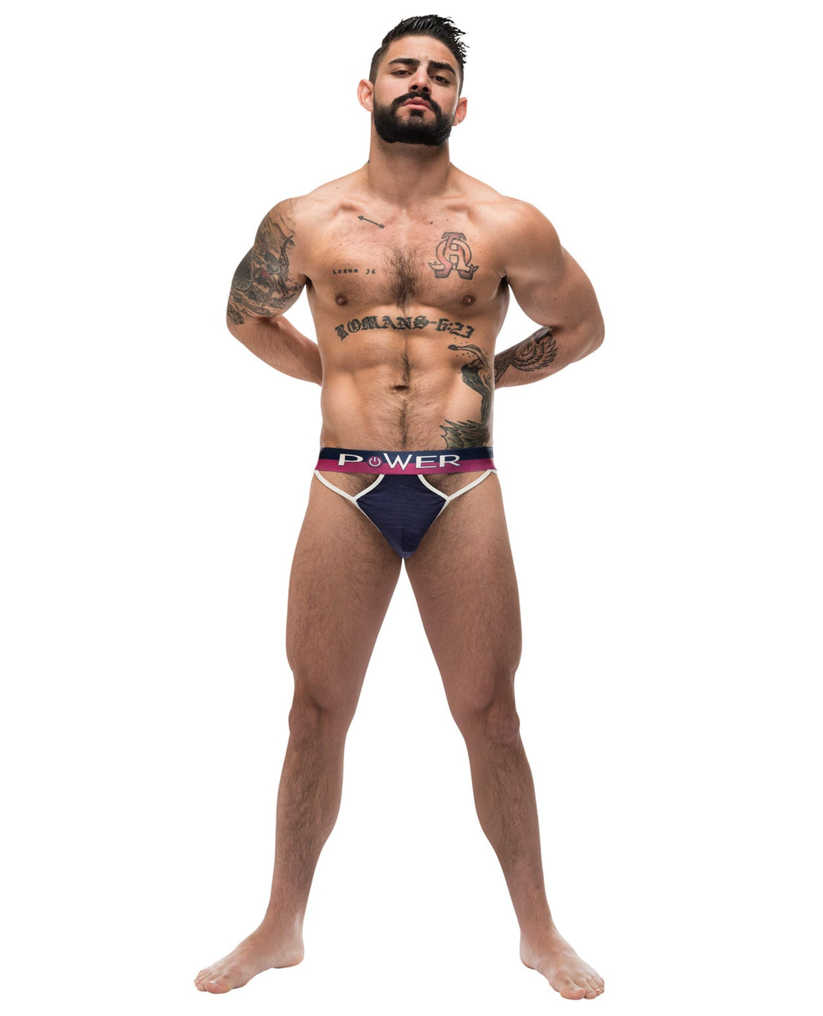 French Terry Cutout Thong Navy L-x Default Title Undergarments - Tophatter Daily Deals