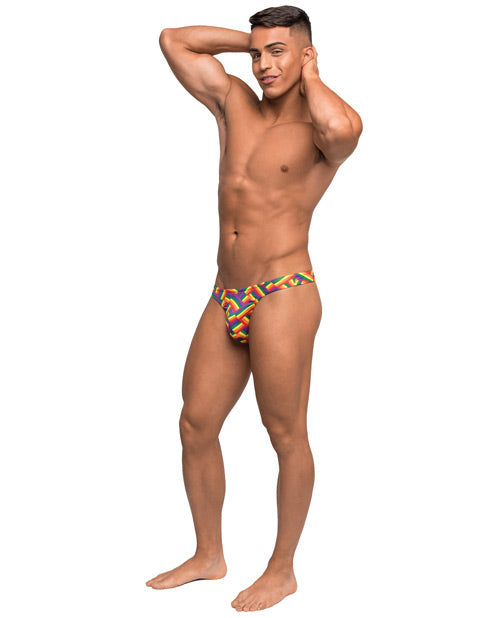 Pride Fest Contoured Pouch Bong Thong Rainbow L-xl Undergarments - Tophatter Daily Deals