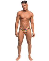 Pride Fest Contoured Pouch Bong Thong Rainbow S-m Default Title Undergarments - Tophatter Daily Deals