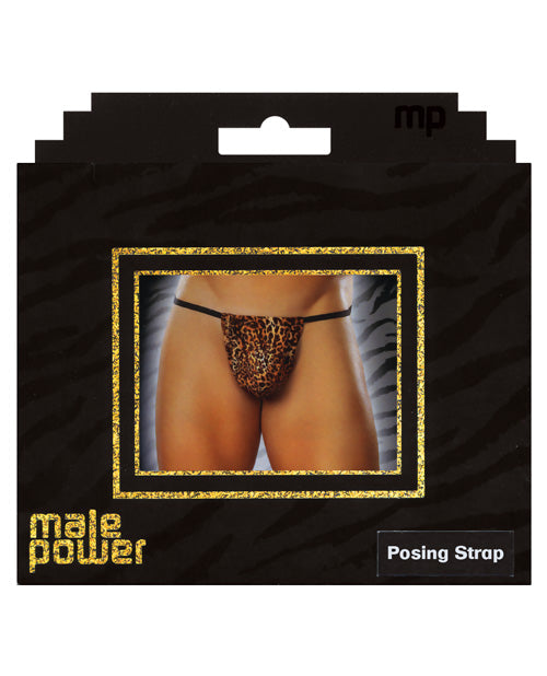 Male Power Posing Strap Thong Animal Print O-s Undergarments - Tophatter Daily Deals