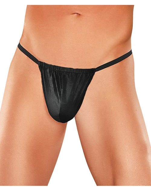 Male Power Nylon Lycra Pouch Thong Black O-s Default Title Undergarments - Tophatter Daily Deals