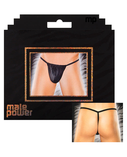Male Power Nylon Lycra Pouch Thong Black O-s Undergarments - Tophatter Daily Deals