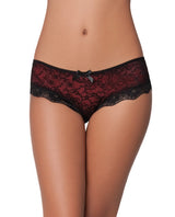 Cage Back Lace Panty Black-red S-m Default Title Undergarments - Tophatter Daily Deals